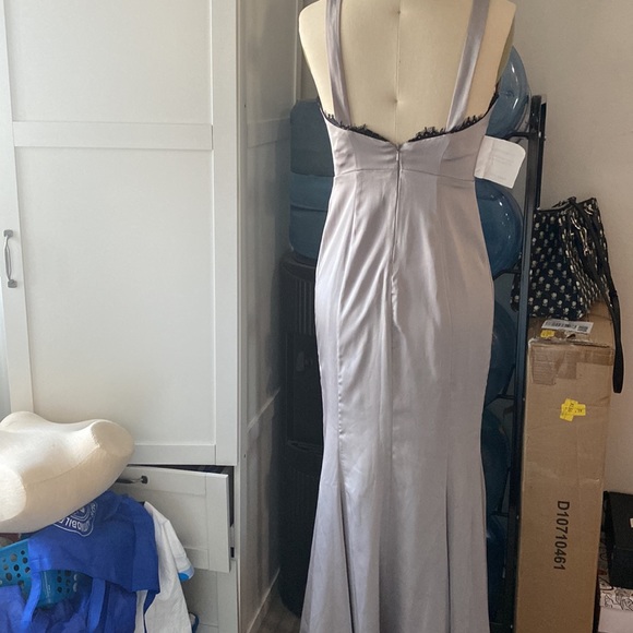 NWT Fame and Partners Ara Silver Maxi Dress - Picture 6 of 10